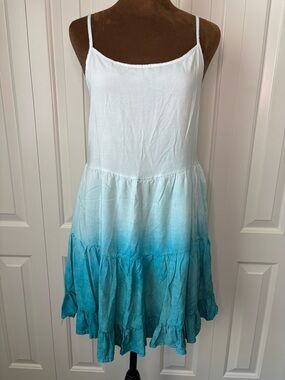 Beach by Exist Pale Blue to Turquoise Ombre Sundress, Size XS - NWOT